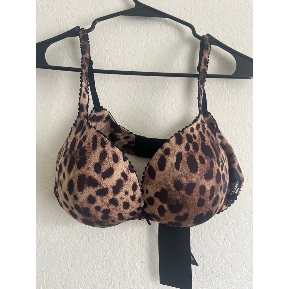36B DOLCE&GABBANA X SKIMS TEARDROP PUSH-UP BRA LEOPARD - Picture 3 of 6